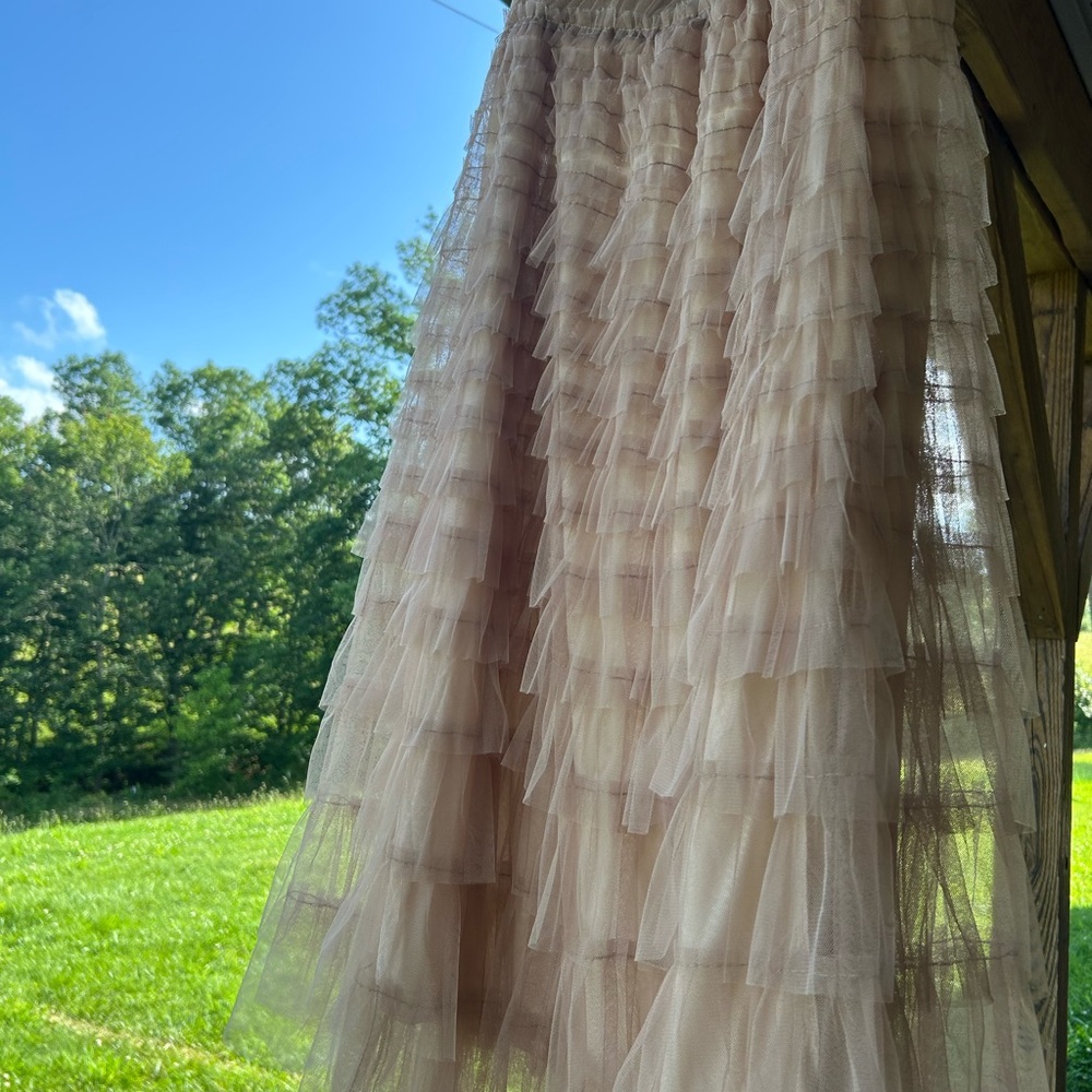 Elegant Cream Maxi Skirt